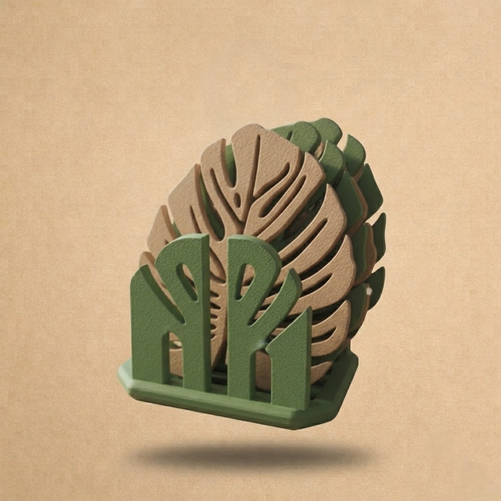 Monstera Leaf Nameplate